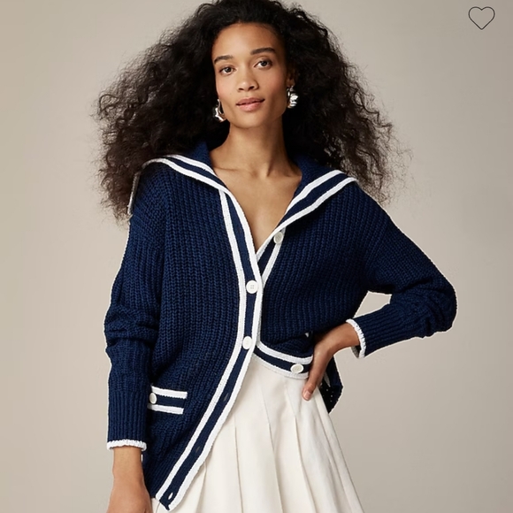 J. Crew textured sailor cardigan Knit sweater Size XXS NEW WITH TAG - Picture 2 of 7